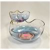 Image 1 : VINTAGE ART GLASS CHIP & DIP SERVING BOWL SET