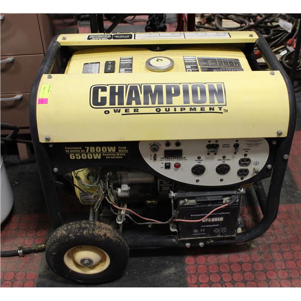 **SOLD AS IS** CHAMPION 7800 PEAK WATT GENERATOR