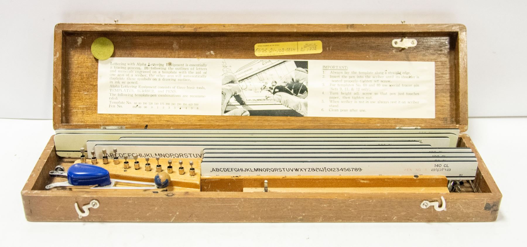 Alpha Lettering Set 2000b VINTAGE ALPHA LETTERING KIT