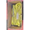 Image 1 : LOT OF 2 YELLOW ROAD SLINGS 18FT 18,000 LBS