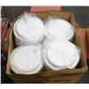 Image 1 : LARGE BOX OF WHITE FOAM PLATES - DISPOSABLE