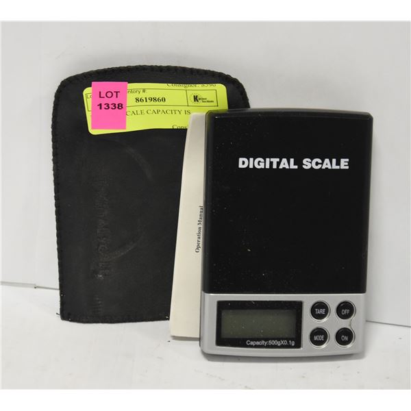 **SOLD AS IS** DIGITAL SCALE CAPACITY IS 500G-0.1G