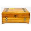 Image 2 : WOODEN JEWELERY BOX WITH ASSORTED JEWELERY