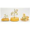 Image 1 : FLAT WITH 3 MUSICAL BOX HORSE CAROUSEL'S STATUES