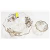 Image 2 : .925 STERLING SILVER GLASS FRUIT BOWL AND CANDY