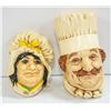 Image 1 : CHEF AND WIFE BOSSOM STYLE FACE STATUES