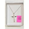 Image 1 : 925 SILVER CROSS PENDANT WITH 20 INCH SILVER