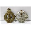 Image 1 : LOT OF 2 MILITARY CAP BADGES