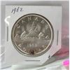 Image 1 : CANADA SILVER ONE DOLLAR COIN 1962