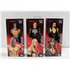 Image 1 : LOT OF 3 WWE ACTION FIGURES INCLUDES THE ROCK,