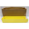 Image 1 : CASE OF 6 NEW HEAVY DUTY YELLOW ORGANIZER BINS.