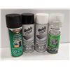 Image 1 : 4 CANS OF ASSORTED SPRAY PAINTS, INCLUDES SEALER