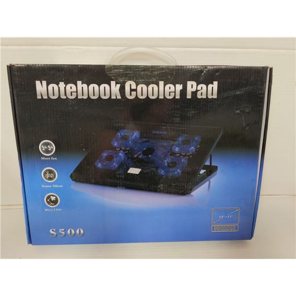 NEW NOTEBOOK COOLER PAD, FITS 12" TO 17" SCREENS