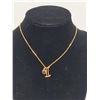 16" GOLD TONE CHAIN WITH INITIAL "i" PENDANT