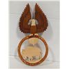 WOOD EAGLE & BUFFALO WALL HANGING 16" TALL