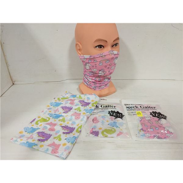 LOT OF 3 KIDS FACE SHIELD BALACLAVAS