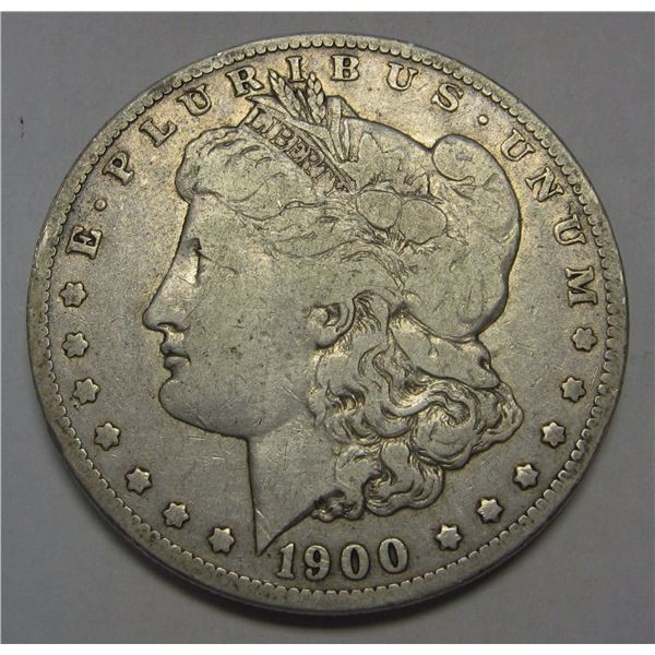 1900 O/CC RARE DATE OVER STAMP MORGAN FINE SILVER DOLLAR