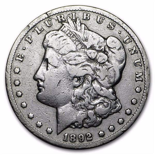 1892-CC Morgan Silver Dollar VF RARE DATE