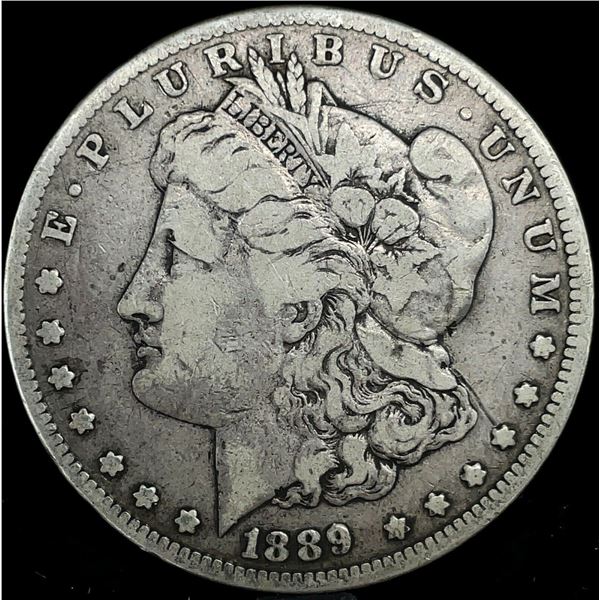 1889-CC Silver Morgan Dollar VF RARE DATE, ONLY 350,000 MINTED