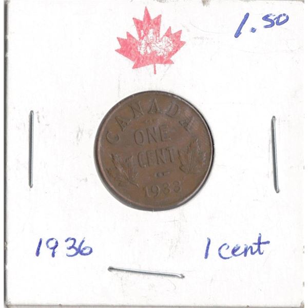 1933 Canadian One Cent