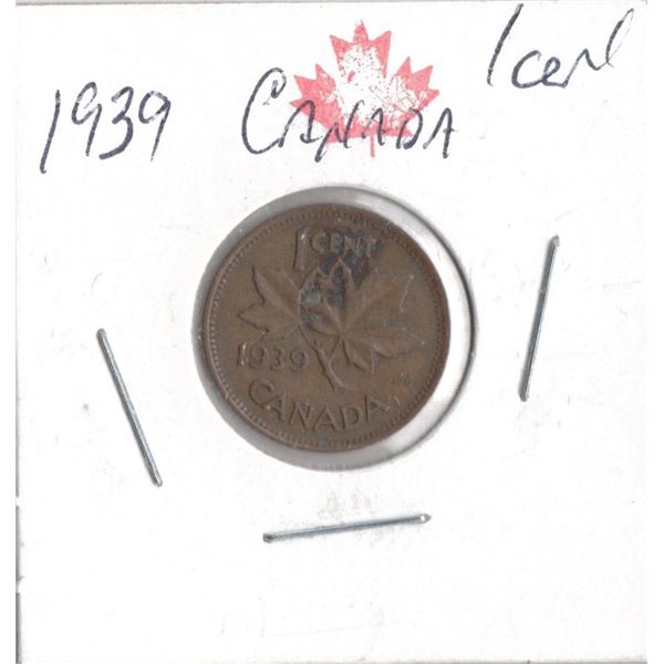 1939 Canadian One Cent