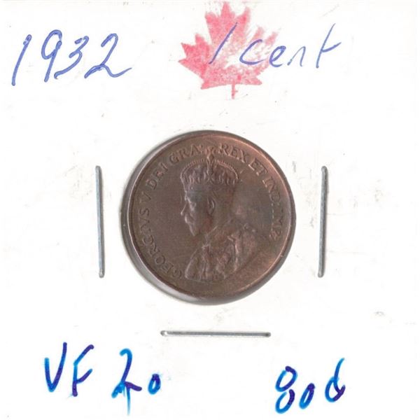1932 Canadian One Cent