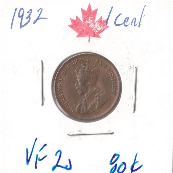 1932 Canadian One Cent