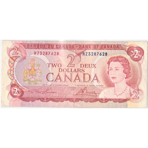 1974 Bank Of Canada Two Dollar Bill RZ3287628
