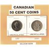 Image 1 : 1987 and 2000 Canadian Fifty Cent Coins UNC