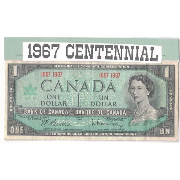 1967 Bank of Canada One Dollar Bill 1967 Bank of Canada One Dollar Bill