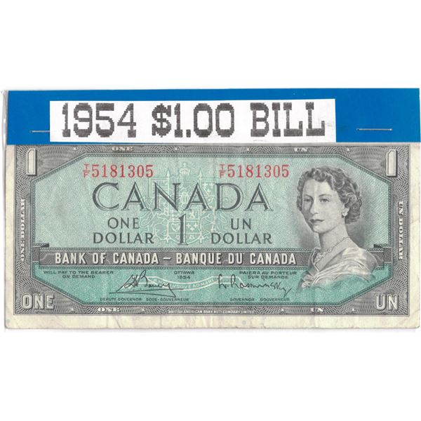 1954 Bank Of Canada One Dollar TF5181305