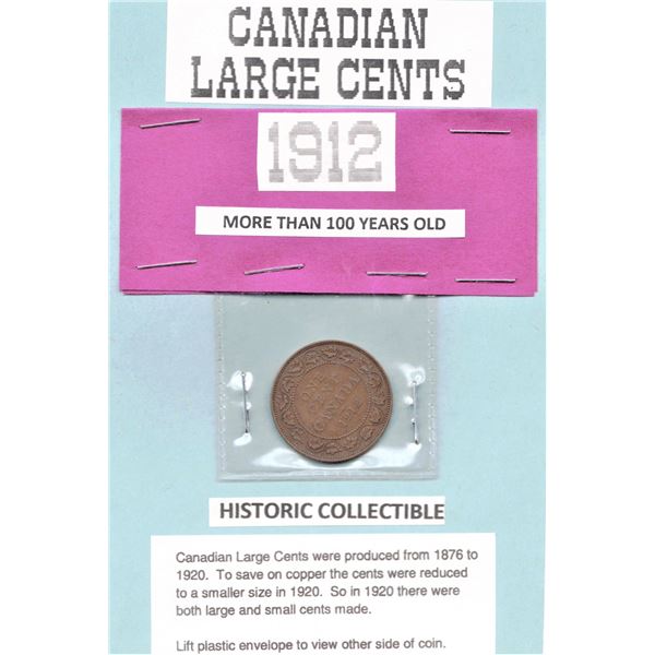 1912 Canadian Large Cent