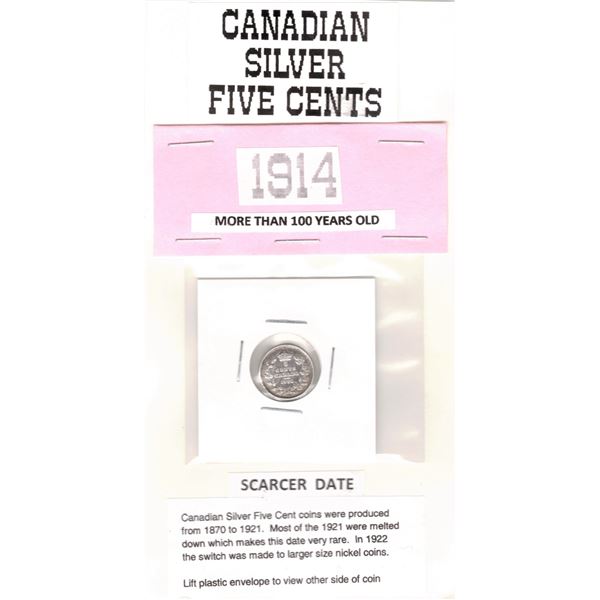 1914 Canadian Silver Five Cents