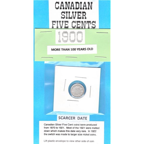 1900 Canadian Silver Five Cents