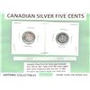 Image 1 : 1917 & 1919 Canadian Silver Five Cents