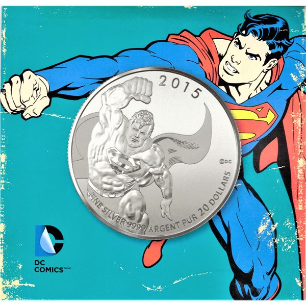 2015 Royal Canadian Mint Superman Silver 20 Dollar Coin