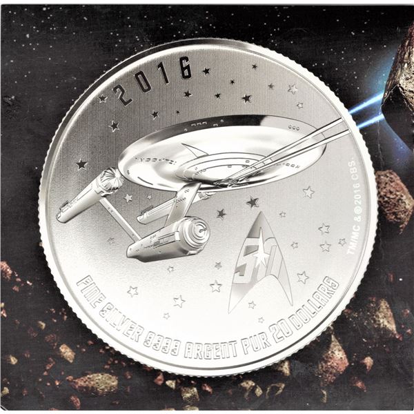 2016 Royal Canadian Mint Star Trek Silver 20 Dollar Coin