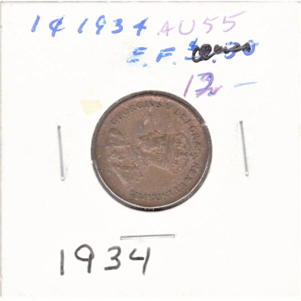 1934 Canadian One Cent