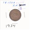 Image 1 : 1934 Canadian One Cent