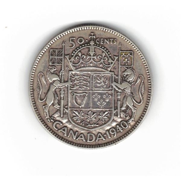 1942 Canadian 50 Cent Piece - Silver