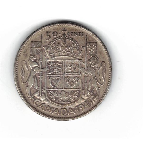 1943 Canadian 50 Cent Piece - Silver