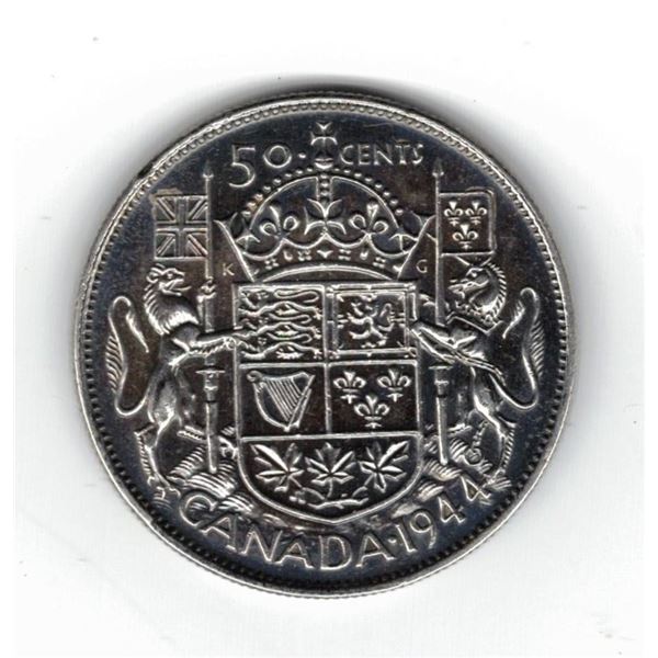 1944 Canadian 50 Cent Piece - Silver