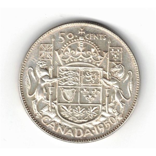 1950 Canadian 50 Cent Piece - Silver