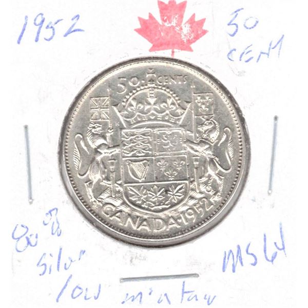 1952 Canadian Fifty Cent