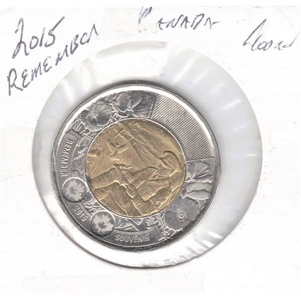 2015 Canadian Two Dollar Coin - Rememberance