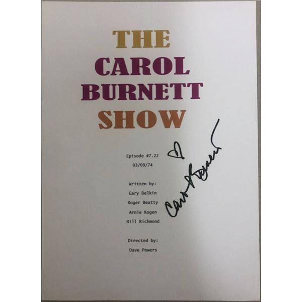 Signed Carol Burnett Show Script