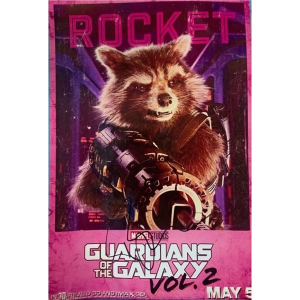 Signed Guardians of the Galaxy Vol. 2: Rocket Photo