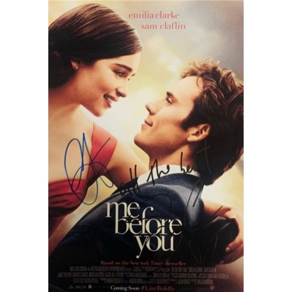 Emilia Clarke & Sam Claflin Signed Me Before You Mini Poster