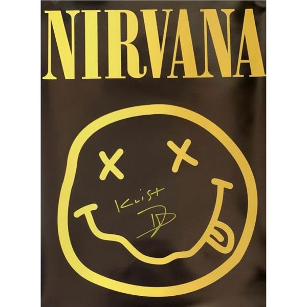 Signed Nirvana Smiley Face Poster
