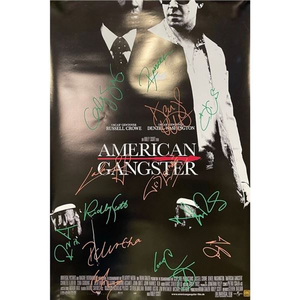Cast Signed American Gangster Movie Poster